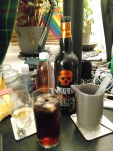 Smokehead Rebel and a glass of Smoke-an'-Coke Smokehead Rebel and a glass of Smoke-an'-Coke. I do this for you.